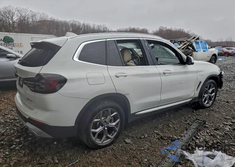 2024 BMW X3 xDrive30I из США, поврежденный, VIN 5UX53DP07R9V22285